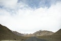 View landscape beside road with Indian people drive car on Srinagar Leh Ladakh highway go to view point of Confluence of the Indus