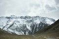View landscape beside road with Indian people drive car on Srinagar Leh Ladakh highway go to view point of Confluence of the Indus