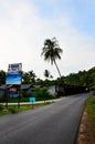 View landscape road street and cityscape countryside rural for thai people and foreign traveler driving riding biking vehicle