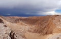 View of the landscape of rocks of the Mars Valley Valle de Marte, Atacama Desert, Chile Royalty Free Stock Photo