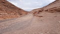 View of the landscape of rocks of the Mars Valley Valle de Marte, Atacama Desert, Chile Royalty Free Stock Photo