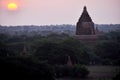 View landscape and ruins cityscape World Heritage Site with over 2000 pagodas and temples look from Mingalar Zedi Pagoda or