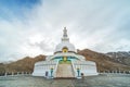 View of Landscape Shanti Stupa in Leh Ladakh ,India