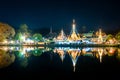 View landscape Temple Chong Klang and Chong Kham in Mae Ho