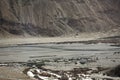Tsati valley village between Diskit Turtok Highway and Pangong lake road at Leh Ladakh in Jammu and Kashmir, India