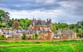 View of the Langeais with the castle - the Loire Valley, France Royalty Free Stock Photo