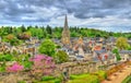 View of Langeais town with St. Jean Baptiste Church. France, the Loire Valley Royalty Free Stock Photo