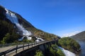 Langfossen waterfall in summer Royalty Free Stock Photo