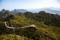 View of Langkawi Sky Bridge from a higher vantage point Royalty Free Stock Photo