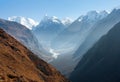 View of Langtang valley, Nepal Royalty Free Stock Photo