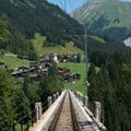 View of the Langwies Viaduct in the mountains of Switzerland near Arosa Royalty Free Stock Photo