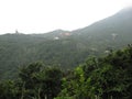 View from the Lantau trail near Ngong Ping, Lantau island, Hong Kong Royalty Free Stock Photo