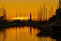 View of Lanterna Lighthouse of Genoa at sunset, Italy Royalty Free Stock Photo