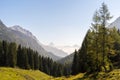 View from the Lanzenpass over the Carnic Alps