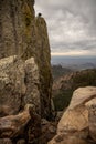 View Through Large Cliffs On Emory Peak