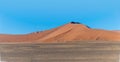 A view of a large sand dunes in the early morning light in Sossusvlei, Namibia Royalty Free Stock Photo