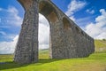 View of large Victorian viaduct in rural countryside scenery Royalty Free Stock Photo