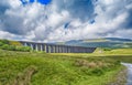 View of large Victorian viaduct in rural countryside scenery Royalty Free Stock Photo