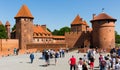 View of largest medieval brick Castle of Teutonic Order in Malbork, Poland Royalty Free Stock Photo