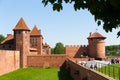 View of largest medieval brick Castle of Teutonic Order in Malbork, Poland