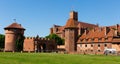 View of largest medieval brick Castle of Teutonic Order in Malbork, Poland Royalty Free Stock Photo