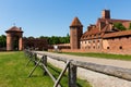 View of largest medieval brick Castle of Teutonic Order in Malbork, Poland Royalty Free Stock Photo