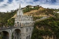 View of the Las Lajas Sanctuary Santuario de Las Lajas in Ipiales, Colombia.