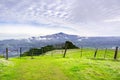 View from Las Trampas Regional Wilderness towards Mount Diablo on an cloudy, overcast day, San Francisco bay area, California