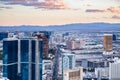 View of Las Vegas from Stratosphere Tower at dusk Royalty Free Stock Photo