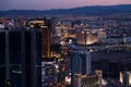 View of Las Vegas from Stratosphere Tower at night Royalty Free Stock Photo