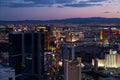 View of Las Vegas from Stratosphere Tower at night Royalty Free Stock Photo