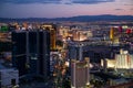 View of Las Vegas from Stratosphere Tower at night