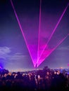 A view of a Laser show at Alexandra Palace in London