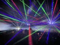 A view of a Laser show at Alexandra Palace in London