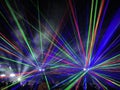 A view of a Laser show at Alexandra Palace in London