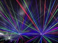 A view of a Laser show at Alexandra Palace in London