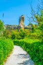 View of Latomia del paradiso in the Neapolis Archaeological Park in Syracuse, Sicily, Italy