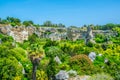 View of Latomia del paradiso in the Neapolis Archaeological Park in Syracuse, Sicily, Italy