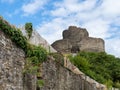 View of Launceston Castle, Cornwall, UK.