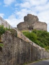 View of Launceston Castle, Cornwall, UK.