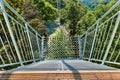 View from the launch pad of the tree aerial ropeway with the safety net