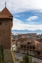 View of Lausanne from Cathedral Royalty Free Stock Photo