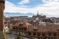 View of Lausanne from Cathedral Royalty Free Stock Photo