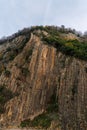 View of lava, basalt columns with blacksea. GÃÂ¼zelcehisar is famous for its lava basalt columns. Amasra, Bartin, Turkey