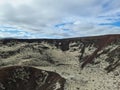 View of the lava fields of a past volcanic eruption in Iceland