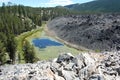 View of Lava Flow in Newberry Volcanic Monument Royalty Free Stock Photo
