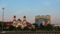 view of the Lawang Sewu building which is one of the landmarks in the city of Semarang