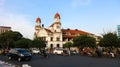 view of the Lawang Sewu landmark in downtown Semarang