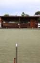 View of lawn bowls green and pavillon