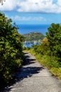 View from the Le Chameau hiking trail. Terre-de-Haut, Iles des Saintes, Les Saintes, Guadeloupe, Lesser Antilles, Caribbean Royalty Free Stock Photo